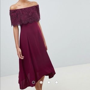 Off the shoulder dress with lace